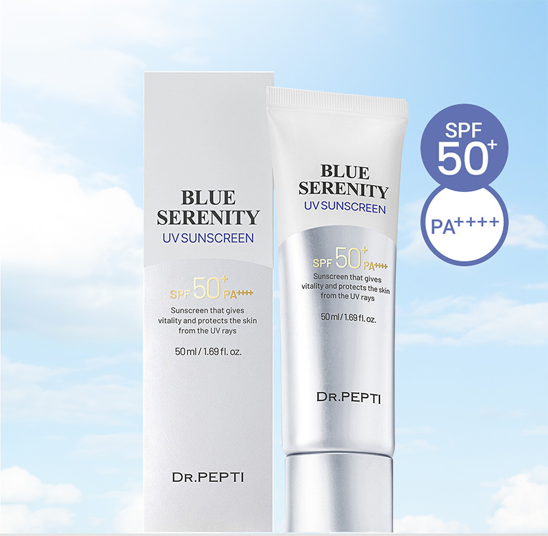 Kem chống nắng phổ rộng chống ánh sáng xanh Dr.Pepti Blue Serenity Uv Sunscreen